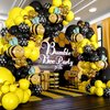 ALL-IN-1 Bee Balloons Arch & Garland Kit – Yellow and Black Balloons for Bumble Bee Party – What Will It Bee Gender Reveal, Honey Bee Baby Shower, Bee Birthday Party Decorations & Supplies