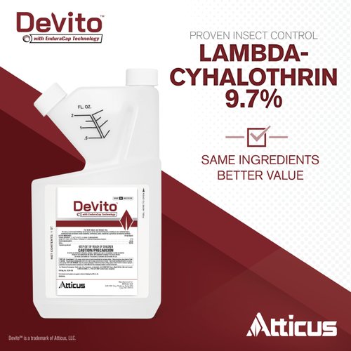Atticus Devito CS Insecticide (32oz) - Lambda-cyhalothrin 9.7% Indoor and Outdoor Insect Control with EnduraCap Technology