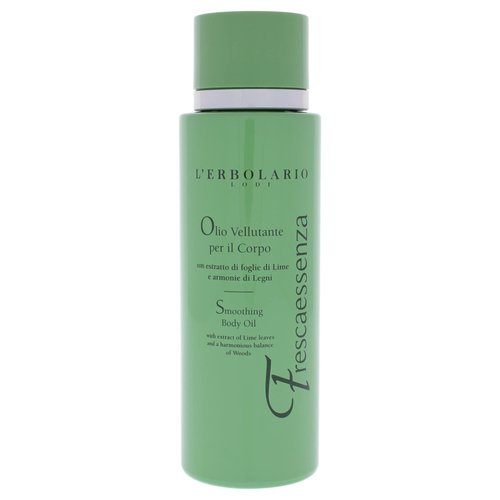 L’Erbolario Frescaessenza Smoothing Body Oil - Smoothing Massage Oil - Lightweight, Brightening, and Tightening - Lemon Leaf and Mimosa Bark - 3.3 oz