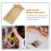 Wooden Dollhouse Door Dollhouse Door 1 12 Scale, Mini Wooden Door, Dollhouse Front Door 1 12 Scale, Mini Wooden Door for Dolls DIY Dollhouse Furniture Accessories 1:12 Wood Door
