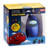 P.M.I. Among Us Action Figure | One of Four 6.7-Inch-Tall Collectibles | Among Us Toys and Playable Mini Toys | Blue Ghost in The Chop-Chop Shiny Knife Hat with Hidden Hat and Hands | Kids’ Toys