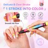 SAVILAND Nail Art Pens Set: 12 Colors Quick Drying 3D Nail Polish Pens Acrylic Paint Nail Art Markers Color-fast Nail Point Graffiti Dotting Tools Drawing Painting Liner Nail Art Design Pens Home DIY