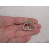 Generic Small gold metal triangle hair claw clip with crystals