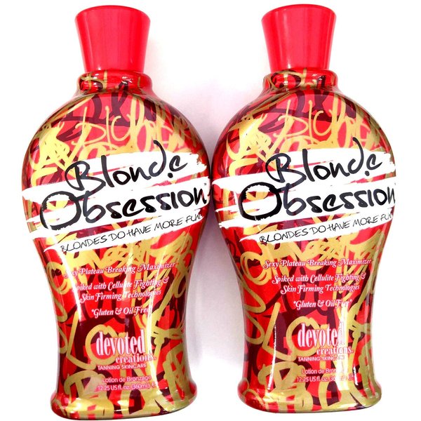 Lot of 2 Devoted Creations Blonde Obsession Indoor Tanning Lotion Bronzer 12.25 Fl Oz