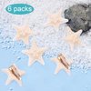 CHANZET 6Pcs Starfish Hair Clips, Resin Cute Beach Sea Hair Barrettes Pins, Mermaid Headpiece Hair Alligator Clips for Women Girls Hair Accessories Birthday Gift