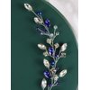Brihasory Blue Bridal Headband Wedding Headpiece for Bride Rhinestone Hair Accessories for Women Girls Prom Hair Vine Bridesmaid Gifts