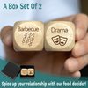 JCHCAMRY 2 Pcs Engraved Wooden Date Night Food Movie Decision Dice Decider,Valentines Day Date Night Gifts for Husband Wife Boyfriend Girlfriend Women Men Christmas Birthday Gifts Coworker Colleague