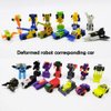 SCKTYZS Morphing Robot Construction Toy Cars Mini Pull Back Vehicles Set of 16 Action Figure Party Supplies Birthday Favors Decorations Kit for Toddlers Kids Boys Prizes Goodie