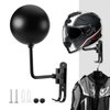 PAHTTO Motorcycle Helmet Holder, Helmet Rack Wall Mount 180 Degree Rotation Helmet Hanger with Double Hook for Coats, Caps, Hats, Motorcycle Accessories