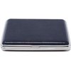 Navy Blue Smooth Leather (Full Pack 100s) Metallic Cigarette Case & Stash Box