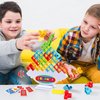 FAVANTIME 48pcs Attack Stack Game Tetra Balance Tower Stacking Blocks Board Games for 1-4 Players Family Games for Kids, Adults, Party, Travel Team Building Blocks Toy