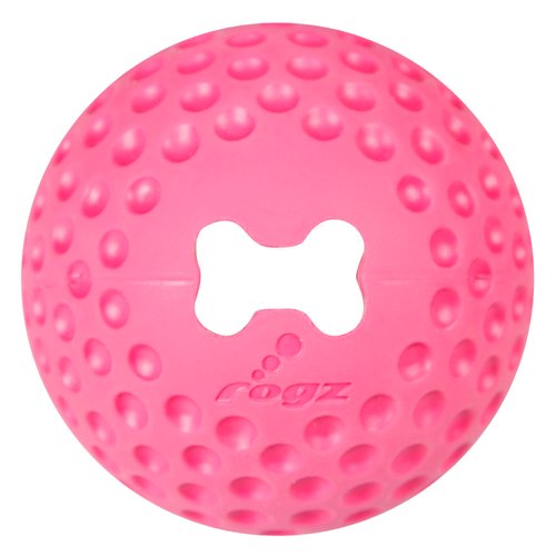Rogz GU02-K Gumz Ball Dog Toy, M, Pink