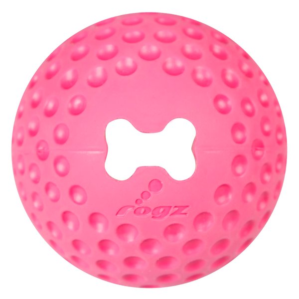 Rogz GU02-K Gumz Ball Dog Toy, M, Pink