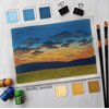 Zen Sangam A6 Artists' Expert Watercolor 300GSM 60% Cotton Cold Pressed Glued Sketch Paper Pad - 24 Sheets (48 Pages) - Watercolor Paper - Watercolour Book (Landscape A6)