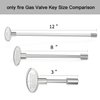 onlyfire Universal Gas Valve Key for Gas Fire Pits and Fireplaces, 3" Chrome Replacement Gas Key Fits 1/4" and 5/16" Turn Ball Valve