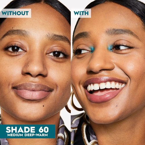 Urban Decay Hydromaniac Dewy Foundation (60 Medium Deep Warm), Hydrating Tinted Moisturizer for Dry Skin, Buildable Medium Coverage, Non-comedogenic, Vegan, Cruelty-free - 1.1 fl oz