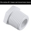 6 Pieces RV Hot Water Heater Drain Plug with Tape, 1/2 Inch NPT Drain Plug White Plastic Drain Plug, Compatible with RV Camper and Atwood Water Heater 11630 91857