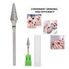Nail Bit Drill Bits Cuticle for Cone Nails Shaped Conical Tip Sealing Removal Manicure Set For Tungsten Steel Art Electric Tapered Carbide Pedicure Grinding Head Tools Home Salon (Green)