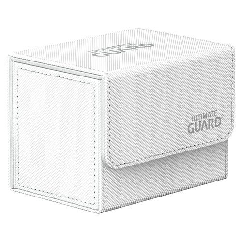 Ultimate Guard Sidewinder 80+, Deck Box for 80 Double-Sleeved TCG Cards, White, Magnetic Closure & Microfiber Inner Lining for Secure Storage