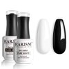 RARJSM 15ML Black White Gel Nail Polish Kit White Black Nail Polish Soak Off Led Lamp Cured Nail Art Vanish Starter Manicure Salon DIY at Home