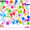 CHHOEAV 36pcs Halloween Party Favors Sticky Hands, Spider Web Skull Bat Stretchy Sticky Toys For Boys Girls, Birthday Party Supplies, Non Candy Halloween Treats Goodie Bag Stuffers
