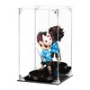 Acrylic Display Case Clear Action Figure Display Case with Mirrored Back, Dustproof Protection Display Box Alternative Glass Case for Collectibles Figures Models Doll Toys (6x6x10 inch; 15x15x25 cm)