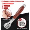 14Pack Pedicure Callus Shaver Set - Stainless Steel Foot File Callus Remover with 10pcs Blades and Wood Handle, Professional Heel Scraper Foot File for Feet Care and Dead Skin