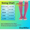 Doc Miller Open Toe Compression Socks Women and Men, 20-30 mmHg Toeless Compression Socks Women, Support Circulation Shin Splints and Calf Recovery, Varicose Veins, 1 Pair (Maroon, Small)