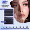 60D-80D Eyelash Extension Kit, 10-18mm DIY Kit with Glue Eyelashes, lash clusters，Double Ended Glue Tweezers Makeup Remover Gel Set, diy lash extension kit. (60D-80D set)
