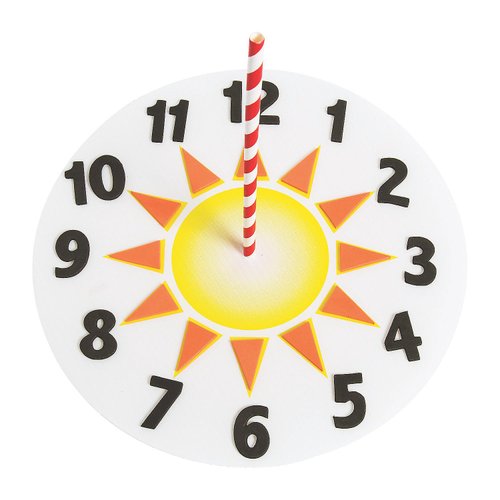 Fun Express Sun Dial Craft Kit - 12 Pieces - Educational and Learning Activities for Kids