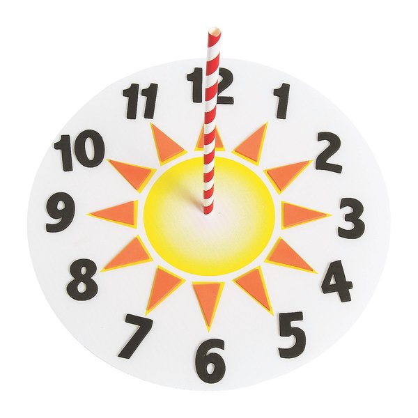 Fun Express Sun Dial Craft Kit - 12 Pieces - Educational and Learning Activities for Kids