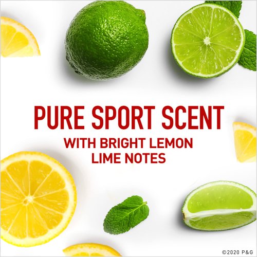 Old Spice Pure Sport Body Wash, Lemon, 108 Fl Oz, Pack of 6