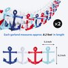 18 Pieces Nautical Birthday Party Decorations, Includes Nautical Garland Nautical Party Themed Hanging Banner and Nautical Hanging Swirl Supplies for First Birthday Boy Party Baby Shower