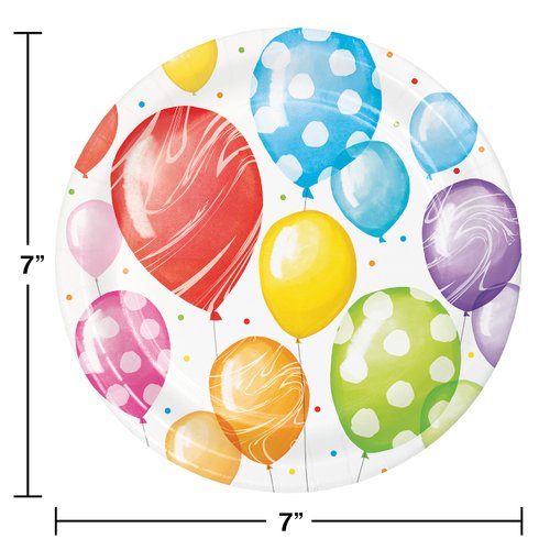 Trendware Balloon Bash Dessert Plates, 24 ct