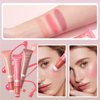Liquid Blush Makeup Wand, Velvet Cream Blush Stick for Cheeks and Lips, Blush and Highlighter Stick, Easily Blendable, Long-Wearing, Smudge Proof