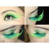 Elegant Lashes W581 "Shamrock" Premium Green Jumbo Color False Eyelashes (Pack of 6)