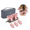 Instant Heat Compact Hot Rollers, for On-The- Styling, 10Pcs professional electric heating curling iron curling barrel hair styling tool (Pro)