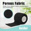 Autdor Tattoo Grip Cover Wrap - 12Pcs 2" x 5 Yards Disposable Cohesive Tattoo Grip Tape Wrap Black Elastic Bandage Rolls Self-Adherent Tape for Tattoo Machine Grip Tube, Sports Tape
