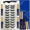 Magnetic Eyelashes 7C SevenCrown Cat-Eye Magnetic Lashes Kit, 10 Pairs Magnetic Lash with Magnetic Liner,Natural Look,Reusable Magnet False Eyelashes Cruelty Free. Easy to Apply.