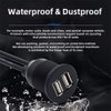 NFHK 1m Waterproof Dustproof 480Mbps USB2.0 Type-A Male to Dual Female Hub Extension Data Power Cable Car Panel Mount Design