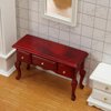 Dollhouse Table DIY Miniature Dollhouse Desk Mini Wooden Furnishings Accessories 3.7 x 2.5 x 1.6in