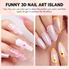 Makartt Nail Rhinestone Glue with 3D Nail Gel Kit: Nail Charm Glue Super Strong Gel Nail Glue for Nail, 3D Sculpting Gel for Drawing Molding Embossed and Decoration DIY Nail Art
