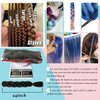 MAYSA Colorful Pre Stretched Braiding Hair Extensions,Rainbow mix Braiding Hair,24inch 3Pcs Synthetic Color Hair for Braiding #Pink-deep purple-blue-green