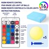 MIAOKE Pool Toys 16 Inch 5 Pack- 16 Lighting and 4 Modes LED Beach Ball with Remote Control,Suitable for Pool Games Night Summer Pool Party,Outdoor Teen Adult Family Games