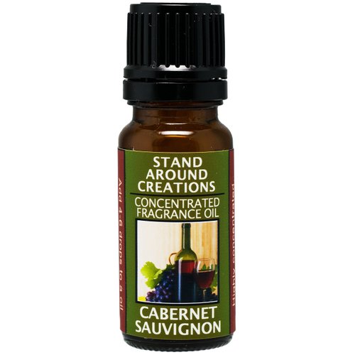 Concentrated Fragrance Oil - Scent - Cabernet Sauvignon- A Sweet Aroma of Wild Grapes w/Sweet Sugary Notes. A Wonderful Aroma of red Sweet Wine.Infused w/Essential Oil. (.33 fl.oz.)