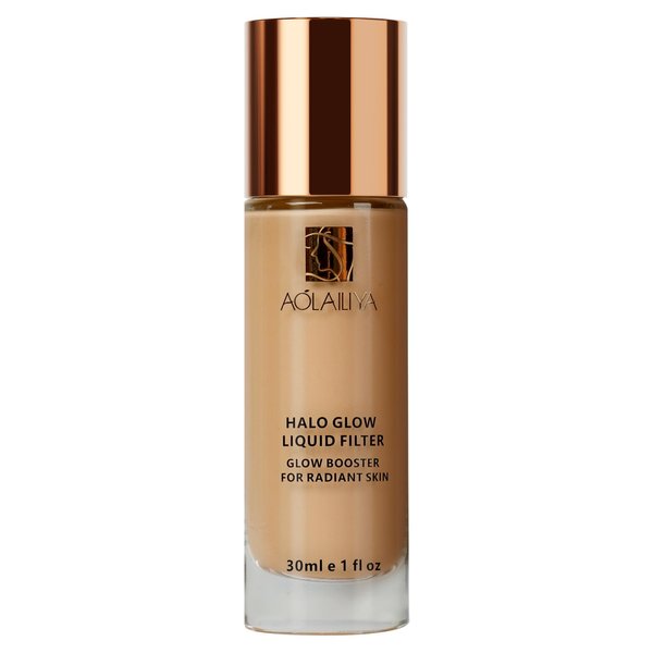 AOLAILIYA Natural Glow Liquid Filter, Face Complexion Booster For an All Day Radiant Glow Soft-Focus Look, Liquid Highlighter Primer, Glow Lotion, Vegan & Cruelty-Free (Medium)