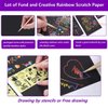 10x7inch Black Scratch Off Paper Set,50Pcs Magic Art Craft Supplies Kits for Kids Girls Boys Scratch Notes Sheet Doodle Pad for Fun DIY Gift