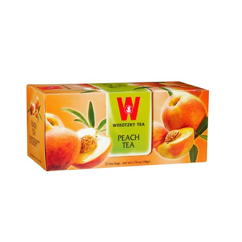 Wissotzky Sunny Peach Black Tea, 20 Tea Bags | Antioxidant Rich | Fruity Delight | Black Tea Bags