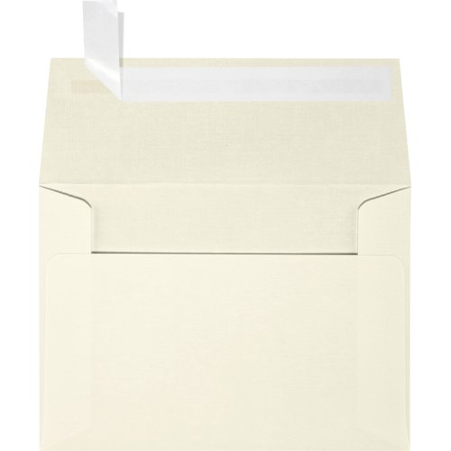 LUXPaper 4Bar A1 Invitation Envelopes | Peel & Press | 3 5/8" x 5 1/8" | Natural Linen | 80lb. Text | 50 Qty