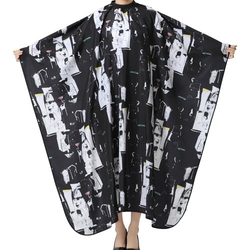 Iusmnur Barber Cape, 67"x55" Professional Salon Hair Cutting Cape with Adjustable Metal Clip, Waterproof Unisex Adults Haircut Cape for Hairdresser and Stylist